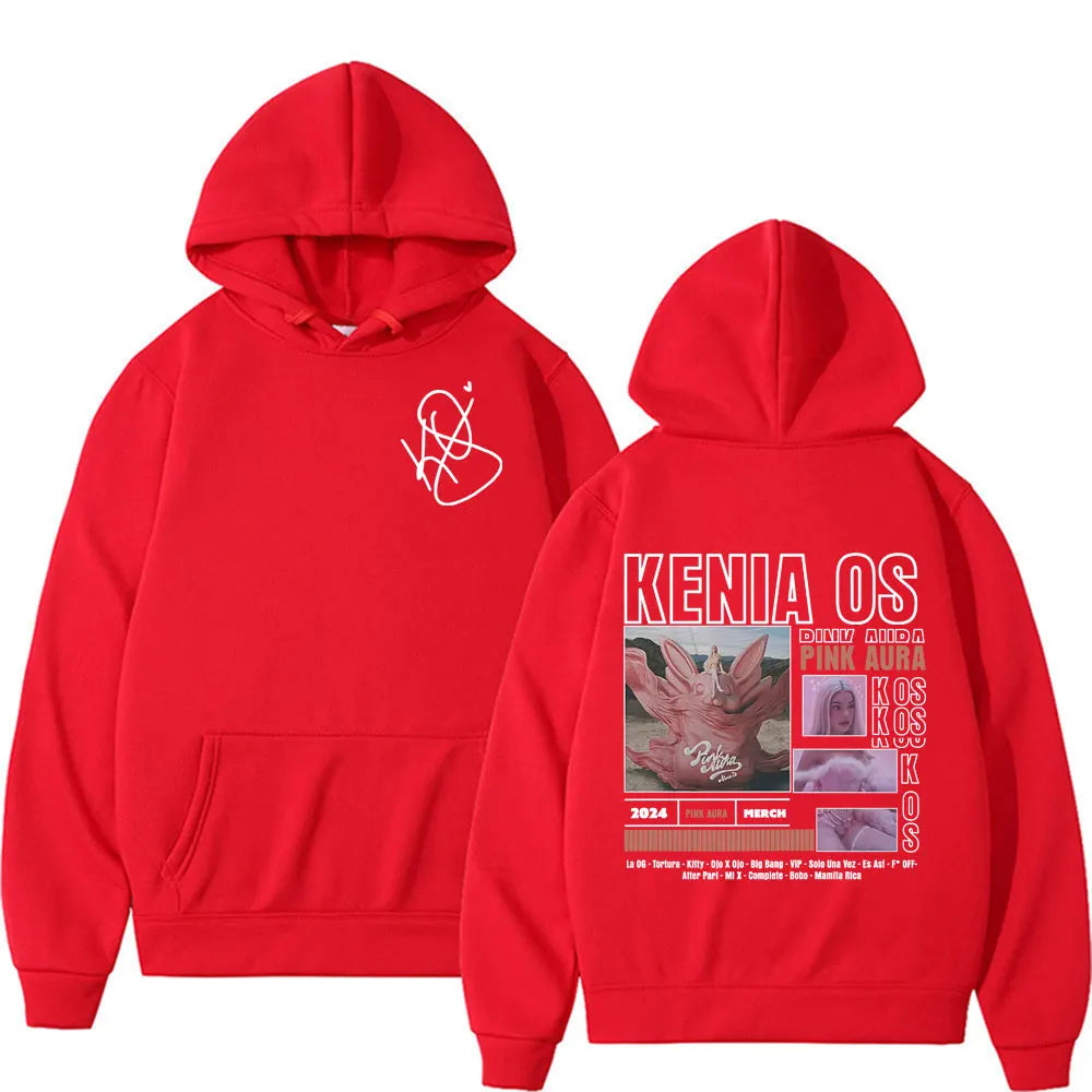 Kenia OS Pink Aura Album Tour Hoodie – Red