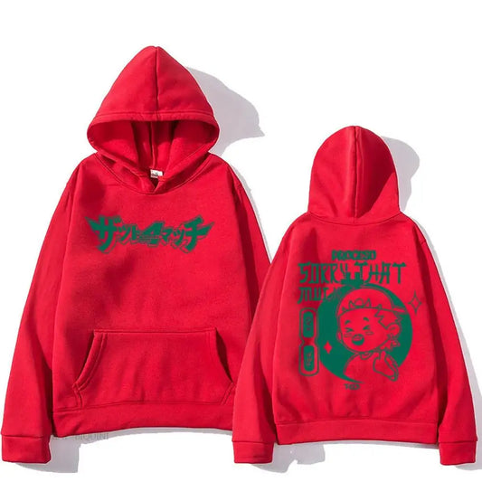 Feid “Sorry 4 What” Manga Hoodie – Red