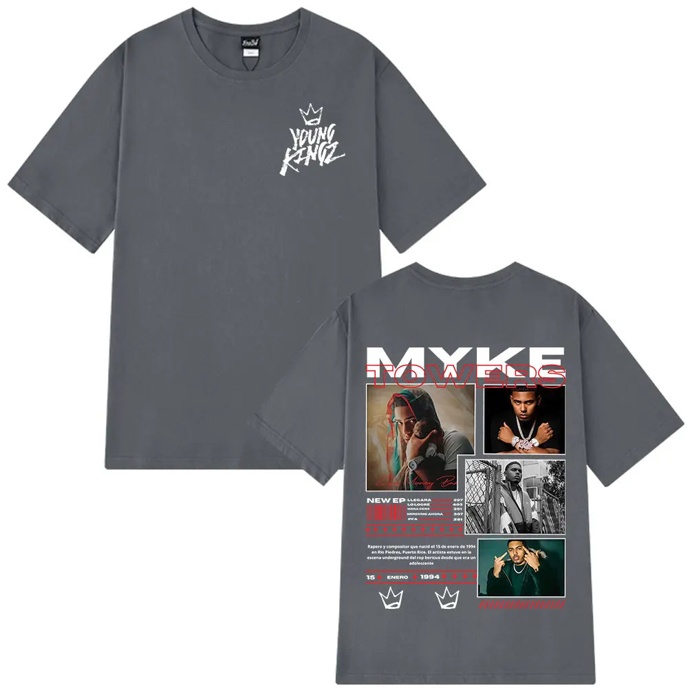 Dark Gray Myke Towers Young Kingz T-Shirt