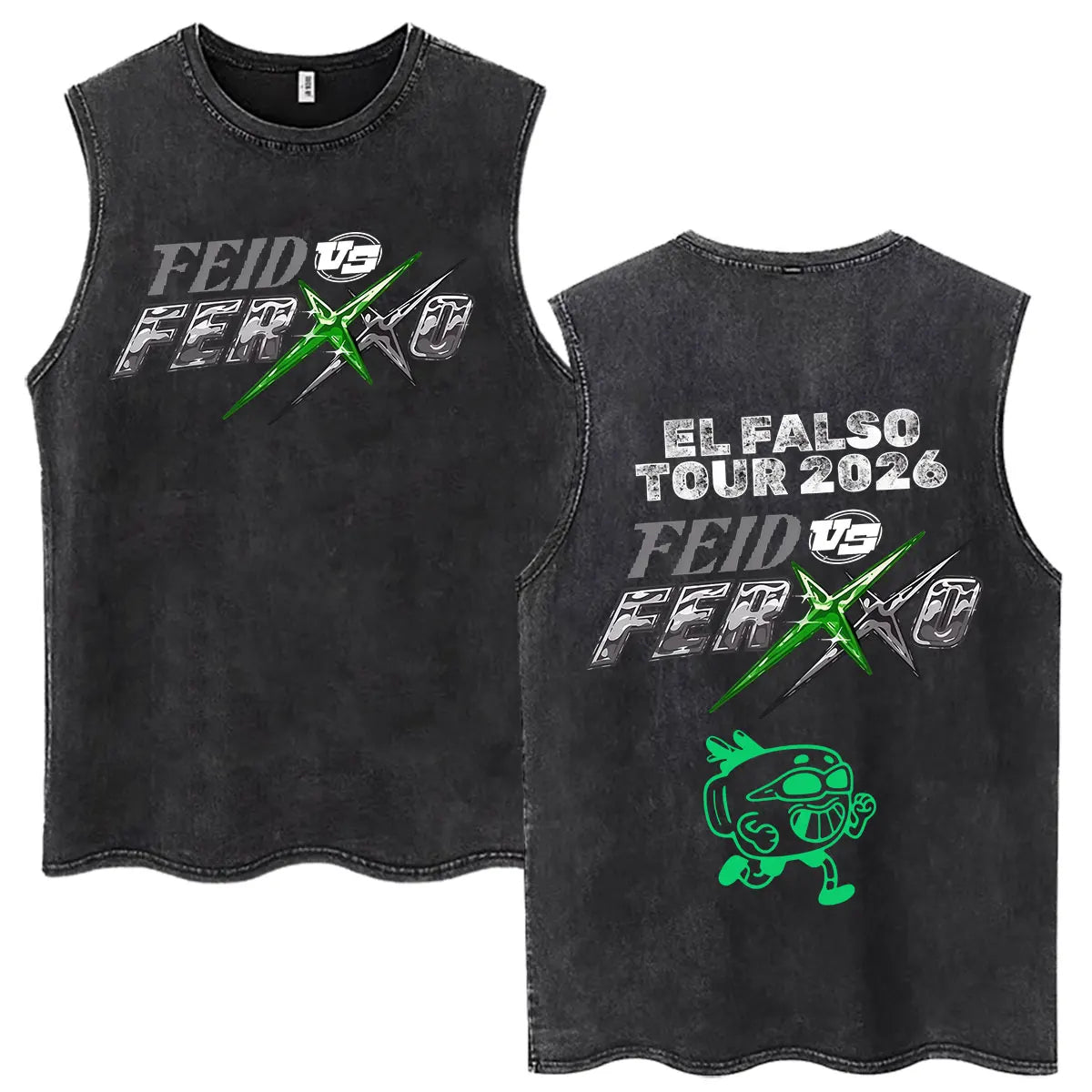 Feid EL GREEN PRINT: La Saga FEID VS FERXXO Tour 2026 Tank Top
