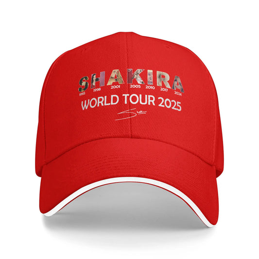 Shakira World Tour 2025 Baseball Cap (Red)