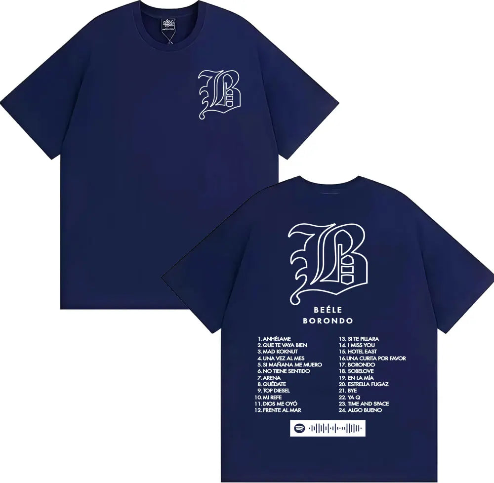 Beéle Borondo Tour Music T-Shirt - Navy Blue