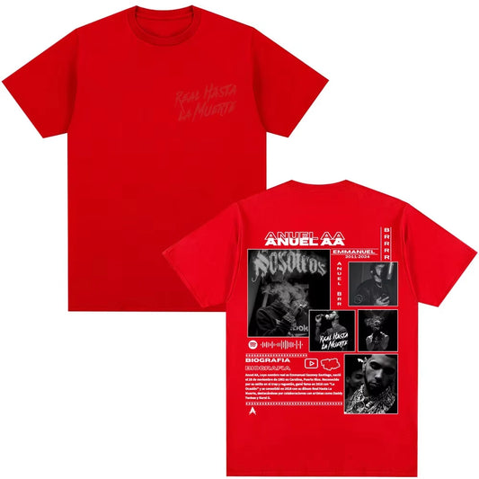 Anuel AA Red Music Album T-Shirt - red