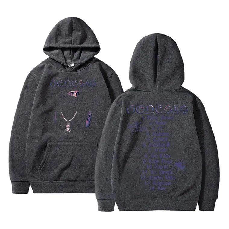 Peso Pluma Genesis Music Album Hoodie - Dark Grey