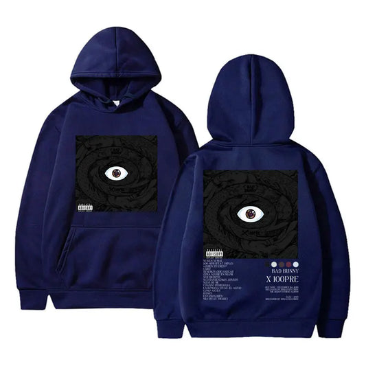 Bad Bunny X 100PRE Hoodie – Navy Blue