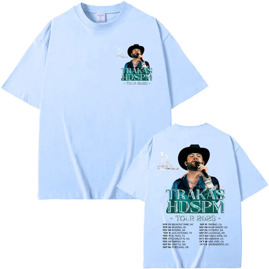 Luis R Conriquez Trakas HDSPM Tour 2025 Sky Blue T-Shirt
