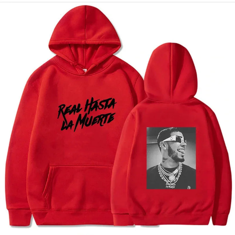 Anuel AA Real Hasta La Muerte Hoodie – Red