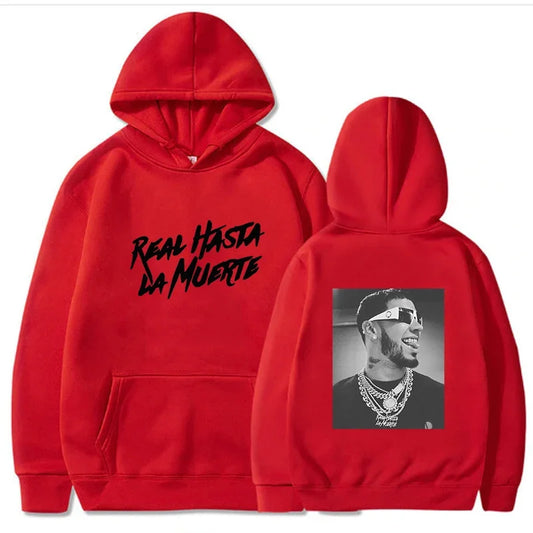 Anuel AA Real Hasta La Muerte Hoodie – Red
