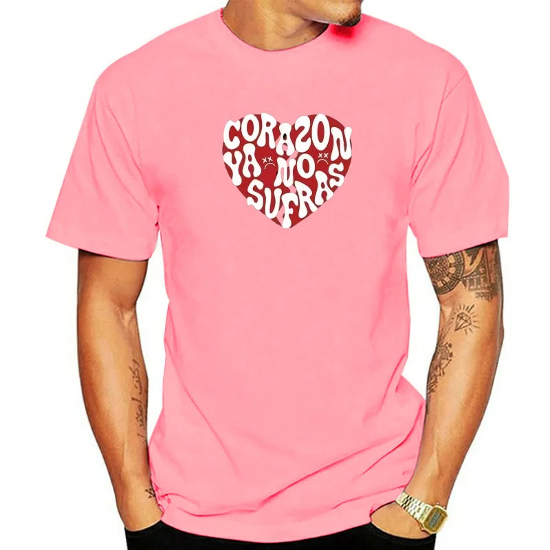 Junior H Corazón Ya No Sufras T-Shirt – Pink