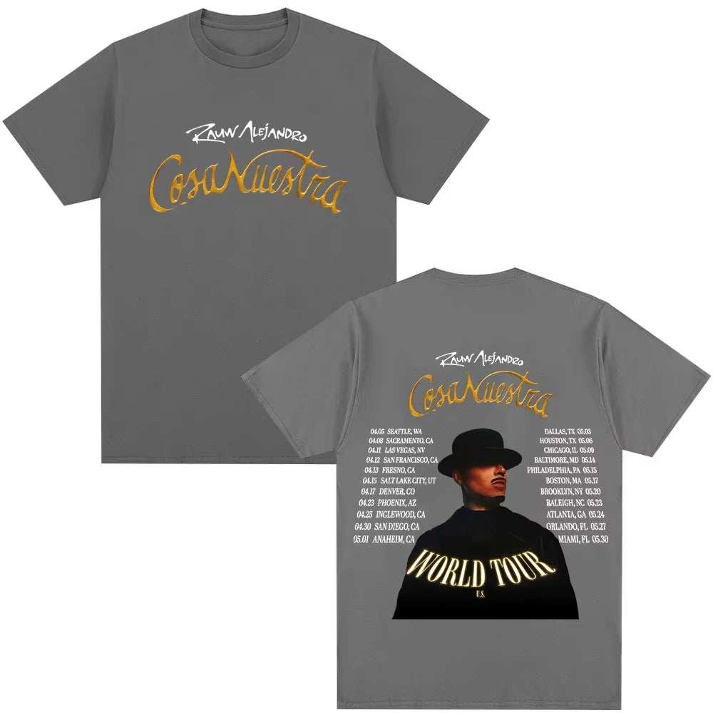Rauw Alejandro Cosa Nuestra World Tour 2025 T-Shirt – Dark Grey