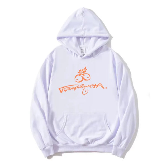 Karol G "Tropicoqueta" Hoodie – White with Orange