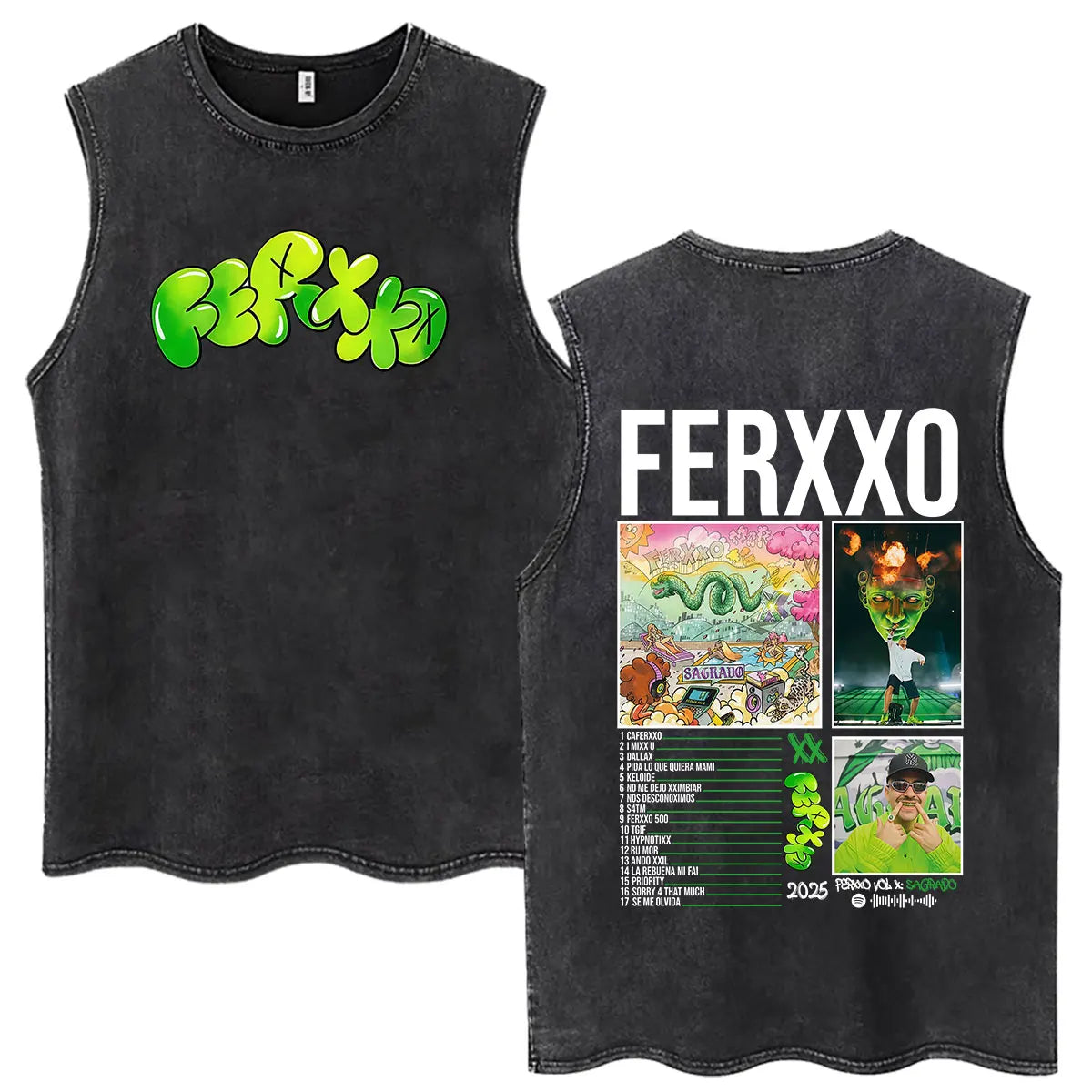 Feid EL GREEN PRINT: La Saga FEID VS FERXXO Tour 2026 Tank Top