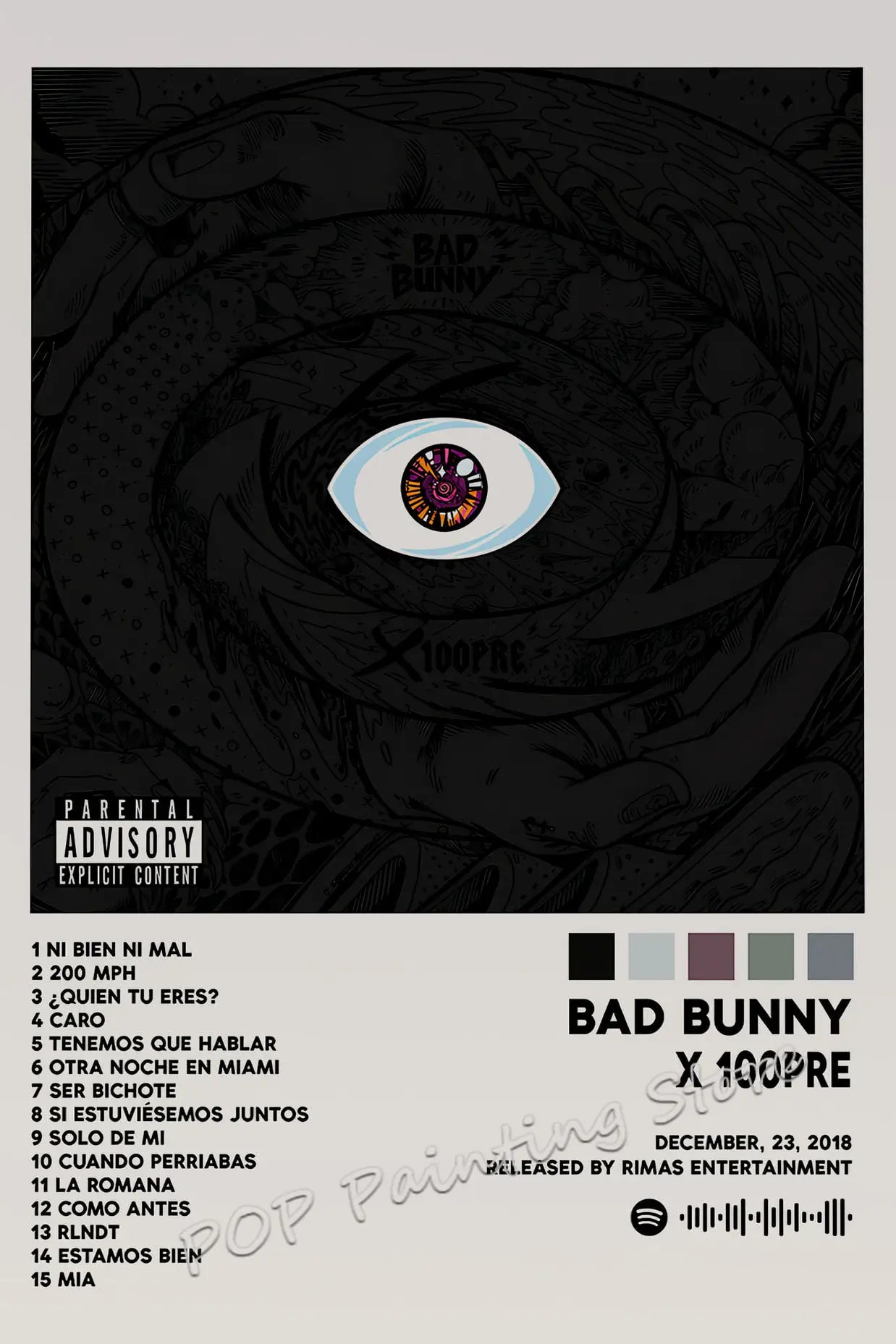 Bad Bunny Poster – X 100PRE Album