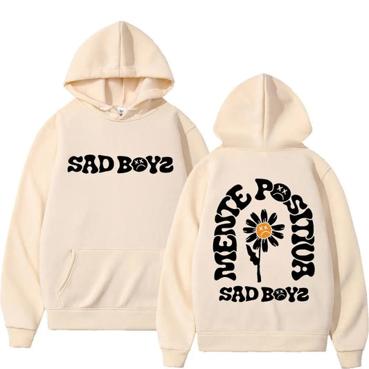 Junior H Sad Boyz “Mente Positiva” Hoodie – Beige