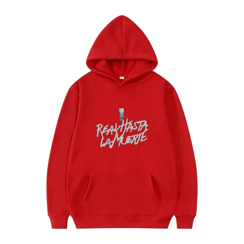 Anuel AA Diamond Chain Hoodie - red