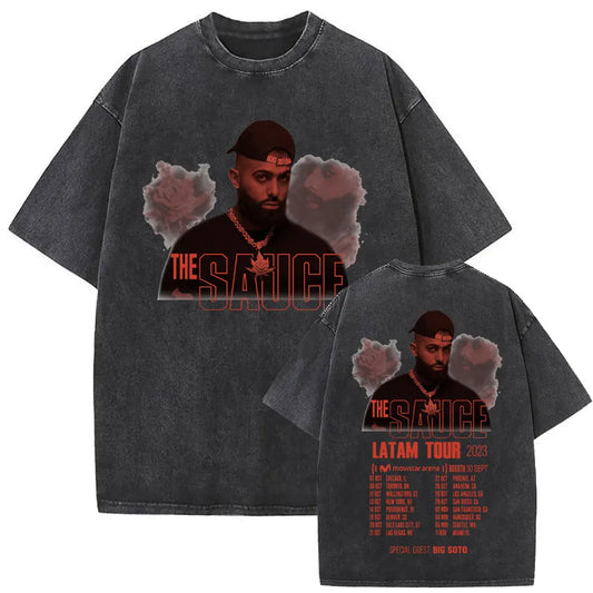 Eladio Carrión “The Sauce” LATAM Tour 2023 T-Shirt – Black
