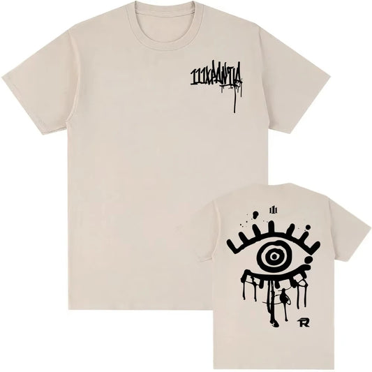 111XPANTIA T-Shirt – Fuerza Regida Beige/Black Grunge