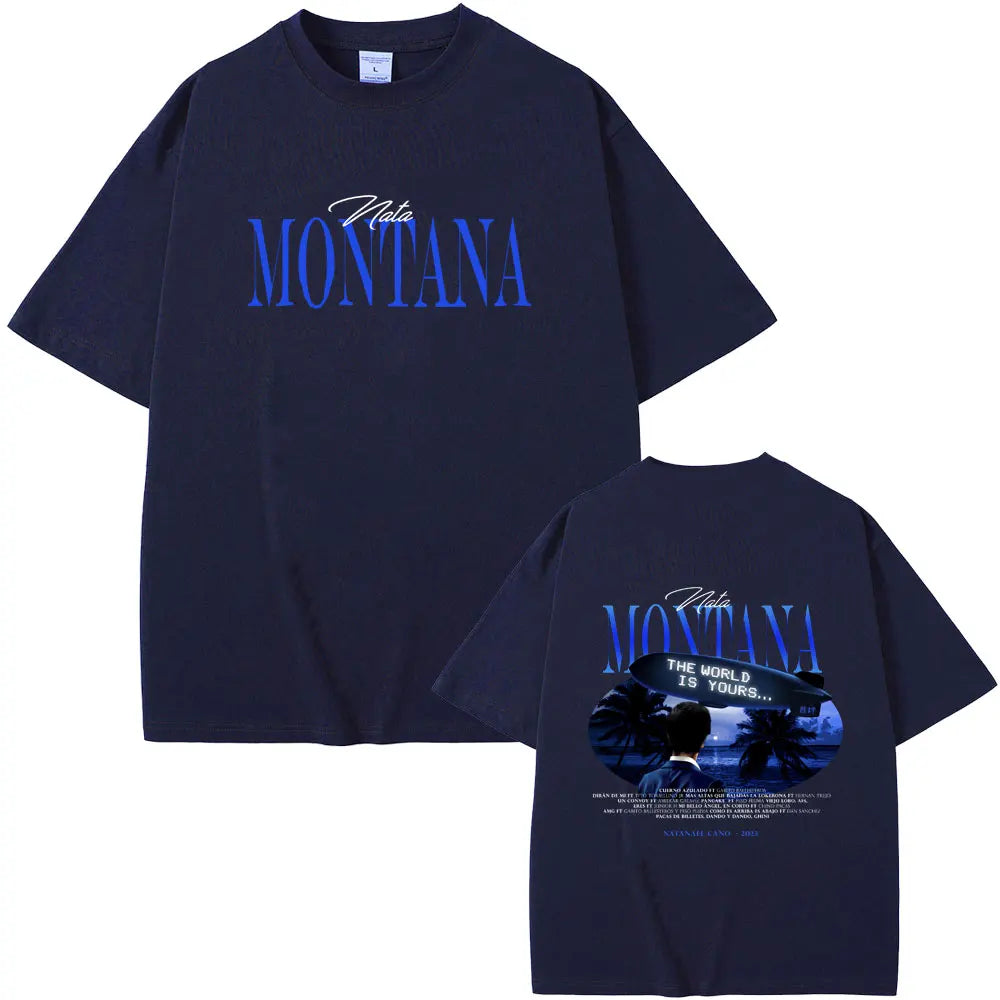 Nata Montana Navy Blue T-Shirt – Natanael Cano