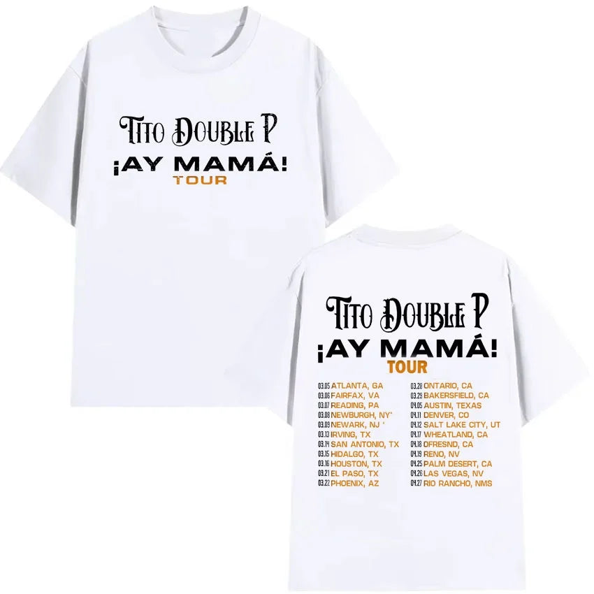 Tito Double P “¡Ay Mamá! Tour 2025” T-Shirt – Gray