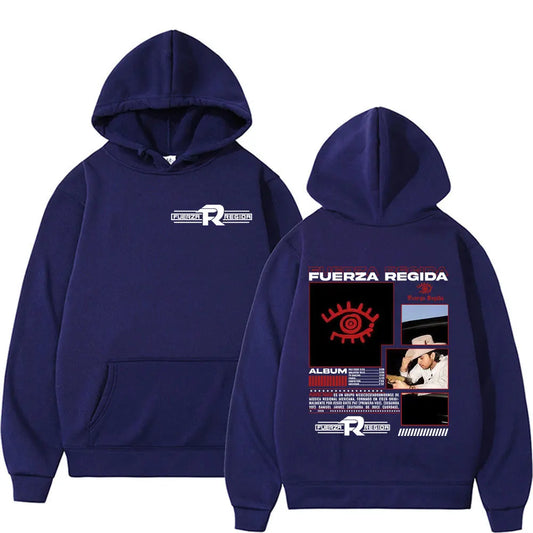 Fuerza Regida Vision Album Hoodie – Navy Blue