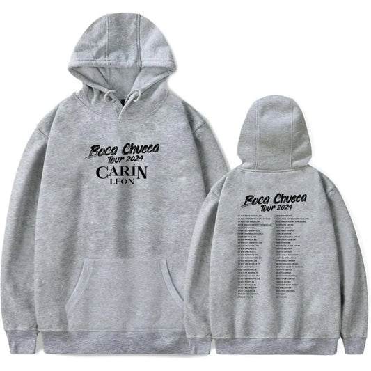 Carín León Boca Chueca 2024 Tour Hoodie – Gray