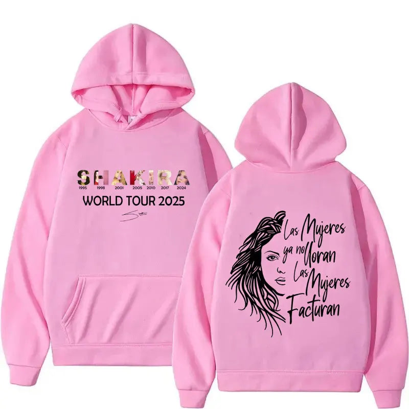 Shakira Las Mujeres Ya No Lloran World Tour 2025 Hoodie – Pink
