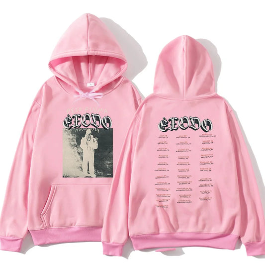 Peso Pluma Éxodo Tour Merch Hoodie - Pink