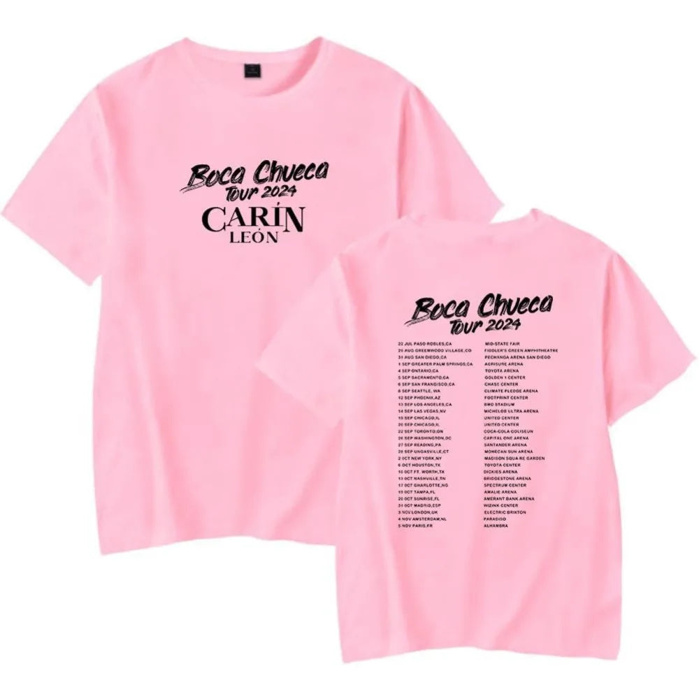 Carín León Boca Chueca 2024 Tour T-Shirt – Pink