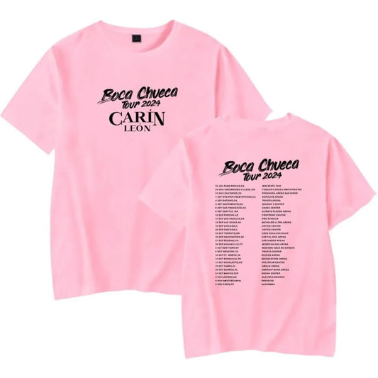 Carín León Boca Chueca 2024 Tour T-Shirt – Pink