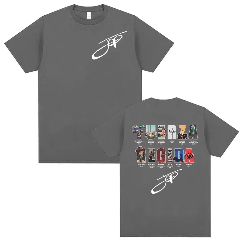 Rapper Fuerza Regida Album Tour T-Shirt (Dark Grey)