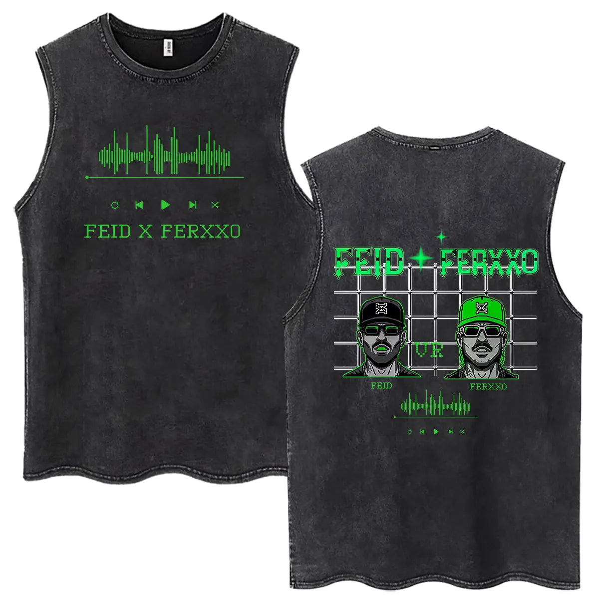 Feid EL GREEN PRINT: La Saga FEID VS FERXXO Tour 2026 Tank Top