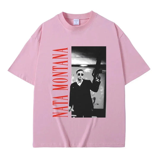 Natanael Cano Nata Montana T-Shirt – Pink