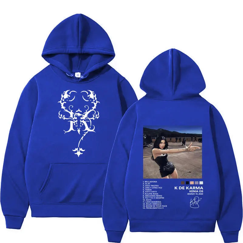 Kenia OS K de Karma Tracklist Hoodie - Blue