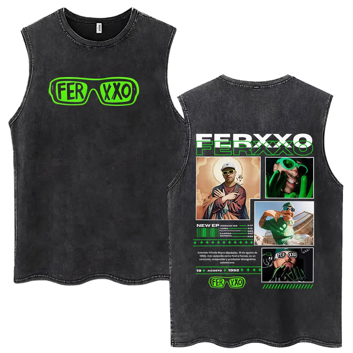 Feid EL GREEN PRINT: La Saga FEID VS FERXXO Tour 2026 Tank Top
