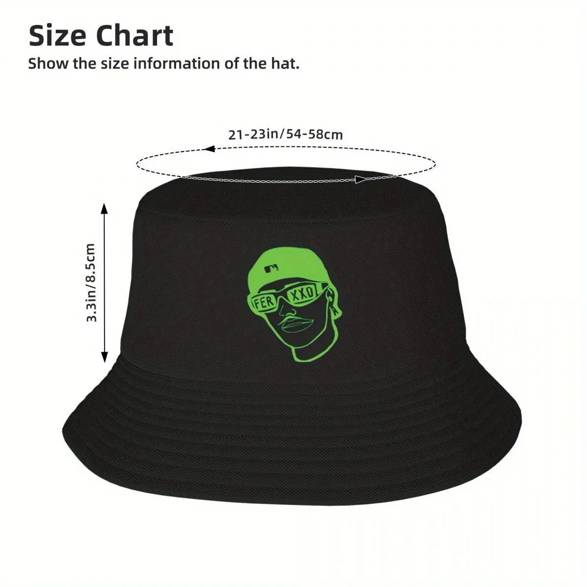 Feid Ferxxo Neon Portrait Bucket Hat