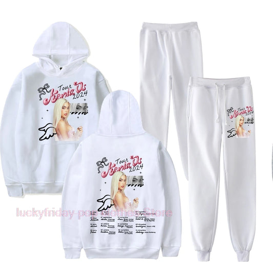 Kenia Tours Hoodie & Pants Sets – White