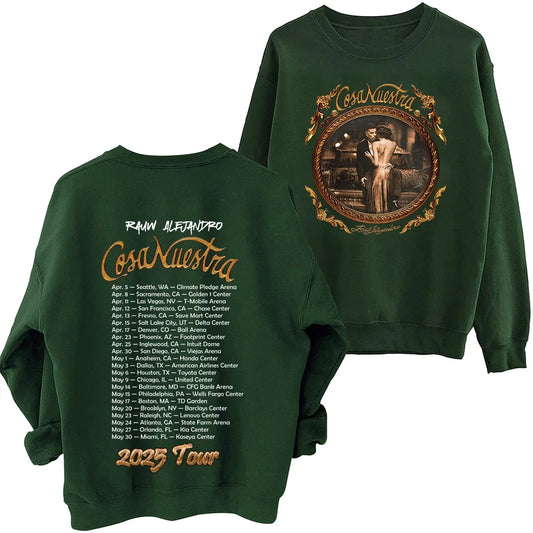 Rauw Alejandro Sweatshirt – Cosa Nuestra Army Green