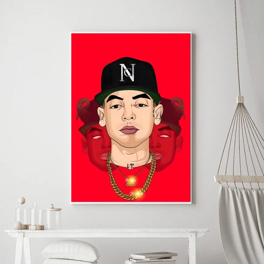 Natanael Cano Poster – Cartoon Red