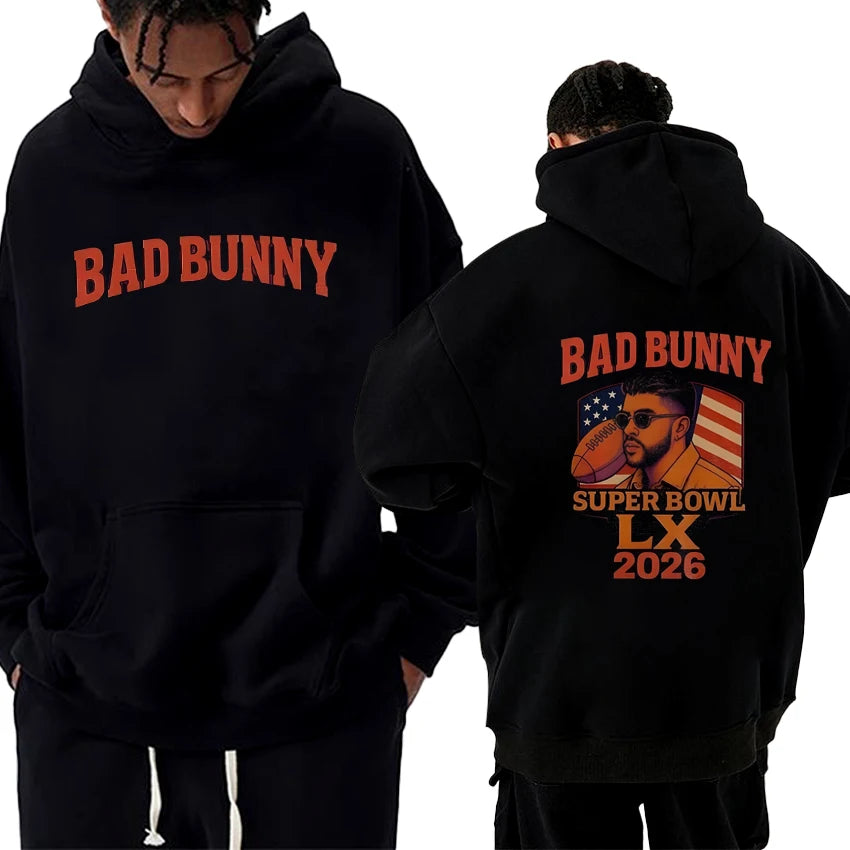 Bad Bunny Super Bowl LX 2026 Hoodie – Red