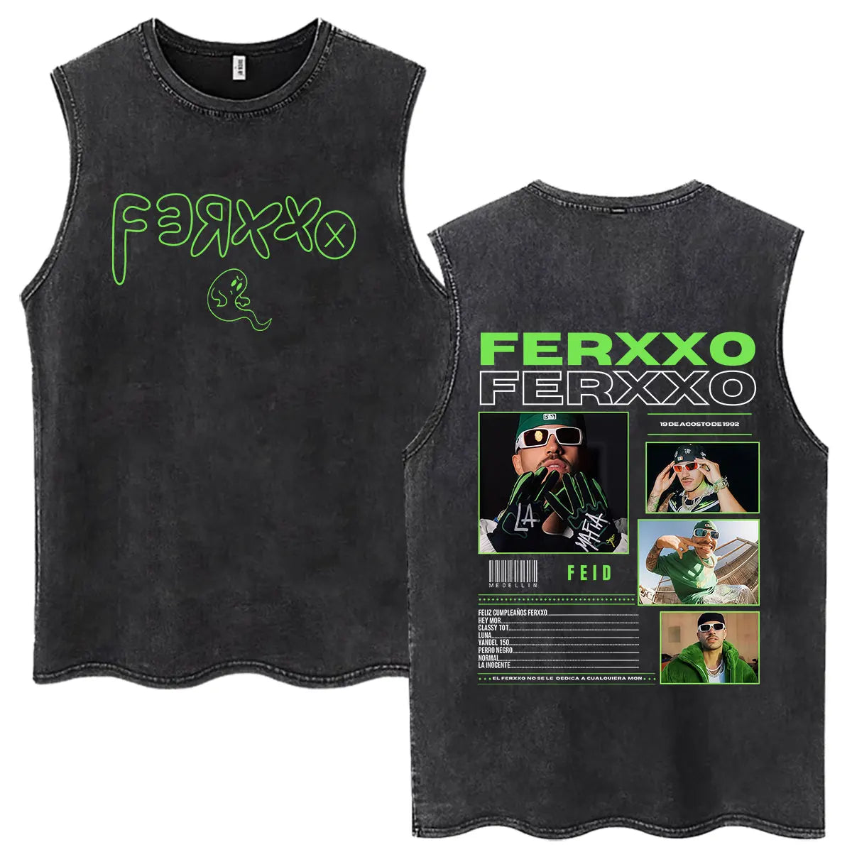 Feid EL GREEN PRINT: La Saga FEID VS FERXXO Tour 2026 Tank Top