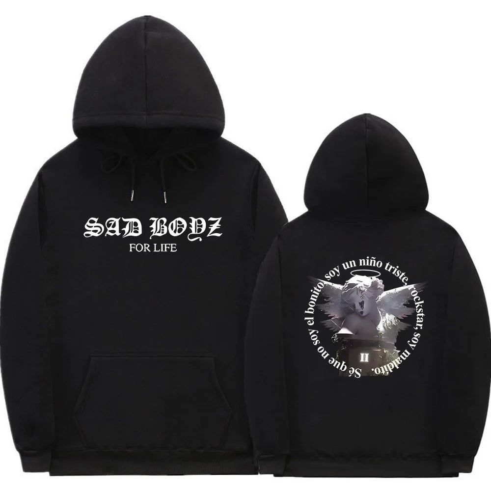 Junior H x Sad Boyz “For Life” Hoodie – Beige