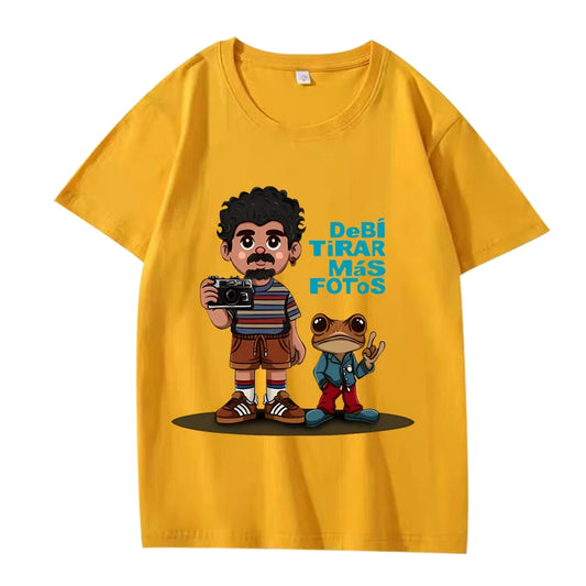 Bad Bunny “Debí Tirar Más Fotos” Cartoon T-Shirt – Yellow