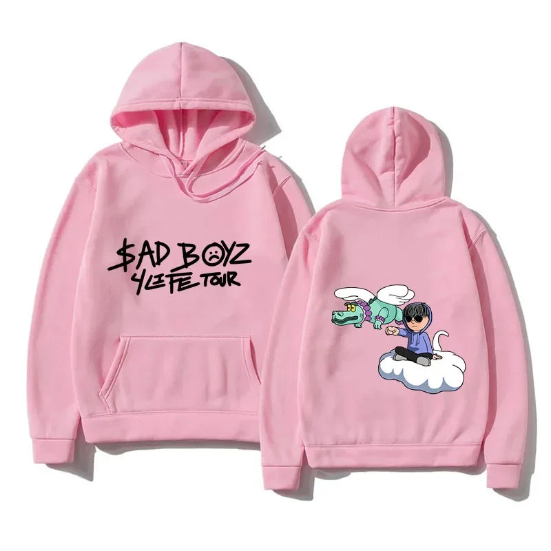 Junior H Sad Boyz 4Life Tour Hoodie - Pink