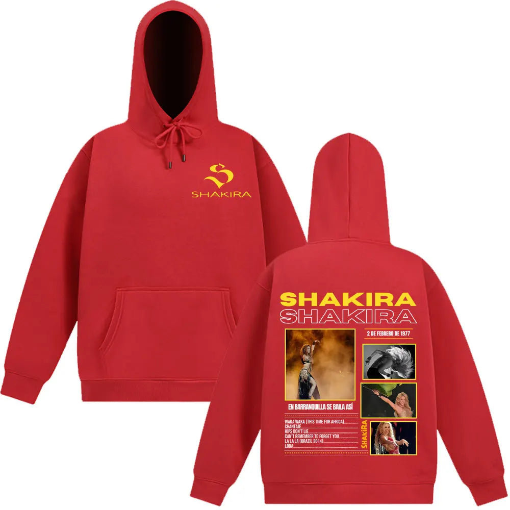 Shakira World Tour 2025 Hoodie – Red