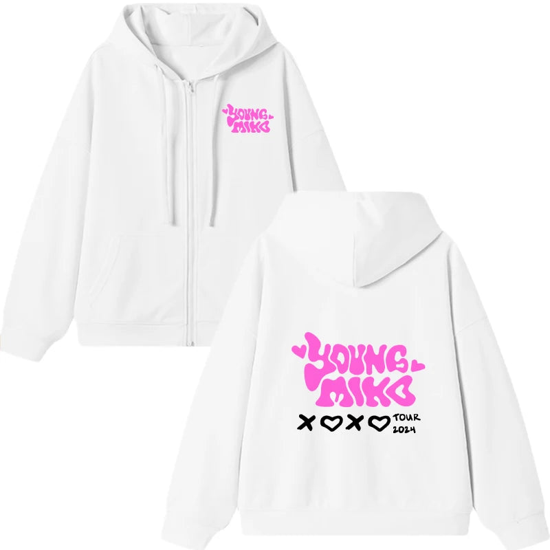 Young Miko Att. Zipper Hoodie – Red