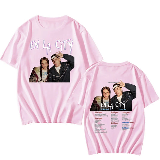 Trueno & Young Miko “EN LA CITY” T-Shirt – Pink