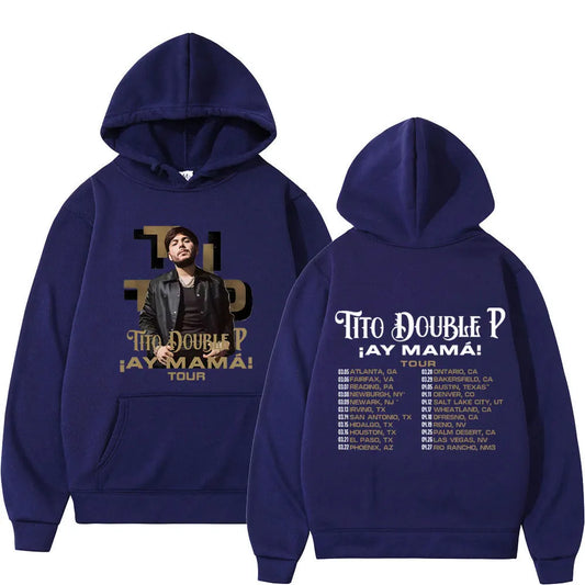 Tito Double P Ay Mamá Tour Hoodie – Navy Blue