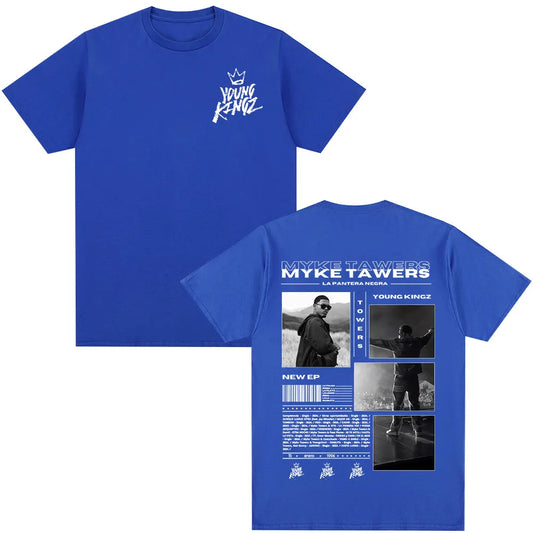 Myke Towers LA PANTERA NEGRA T-Shirt Blue
