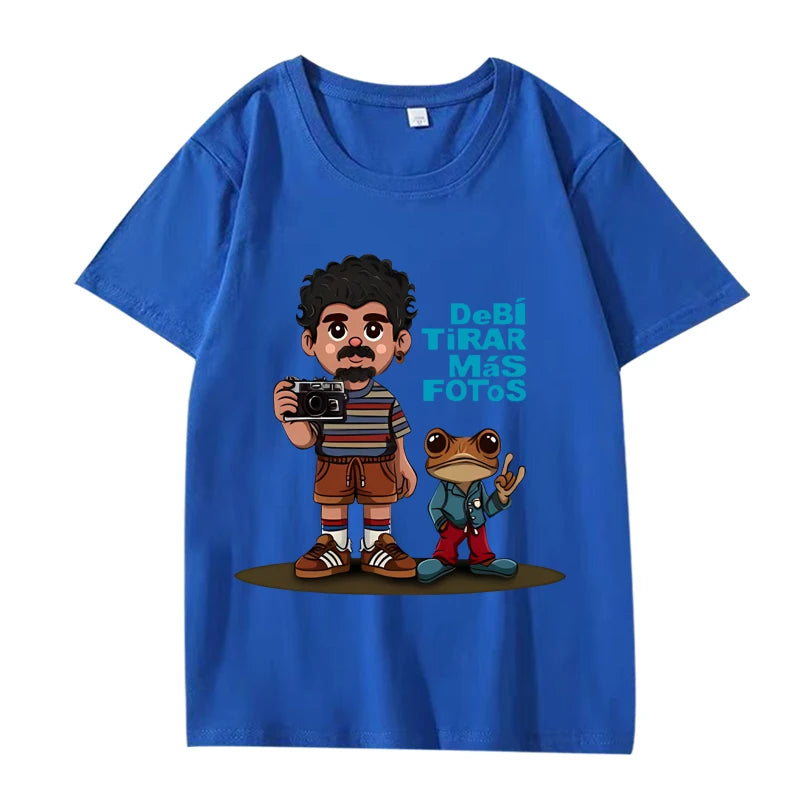 Bad Bunny “Debí Tirar Más Fotos” Cartoon T-Shirt – Blue