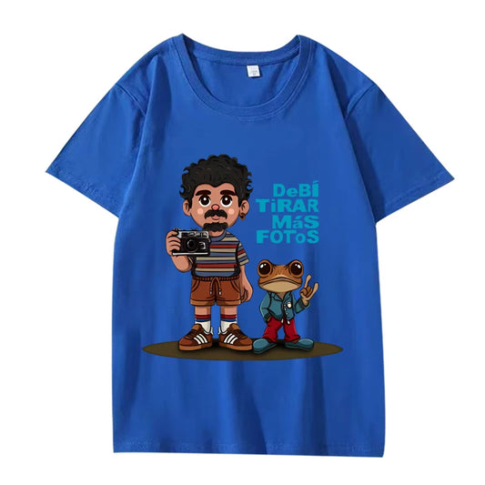 Bad Bunny “Debí Tirar Más Fotos” Cartoon T-Shirt – Blue